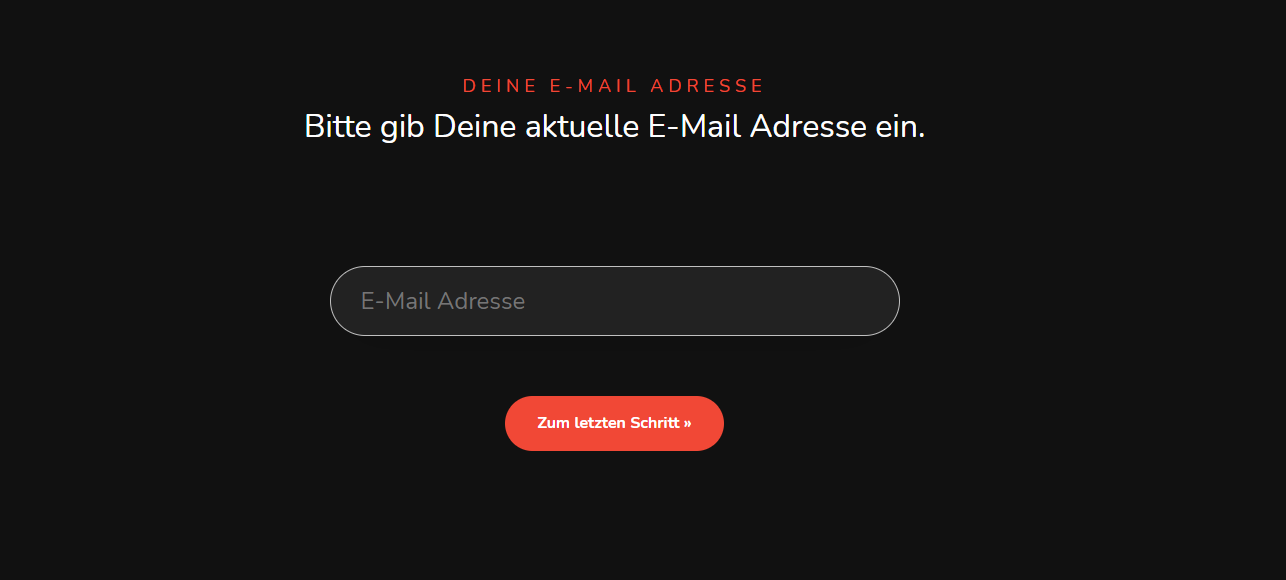 Eingabe Email